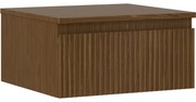 Mexen Rivel szafka łazienkowa podumywalkowa 50 cm z blatem, 1 szuflada, ryflowana , orzech - 91A20-05023-1-BFC86