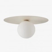 Lampa Sufitowa Z Żelaza I Szkła Anine Kremowa Tapioca & Ø30 Cm - Sklum