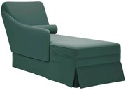 Elegancki zielony szezlong z podłokietnikiem W9-N18