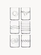 Komplet ręcznie wykonanych szklanek Deco' Clear, 6 elem.