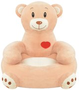 Beżowy fotelik dziecięcy pluszowy miś W0-A01