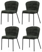 Zestaw krzeseł do jadalni Bouclé CT-W1077 GRN2, 4szt.