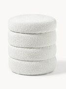 Puf tapicerowany Bouclé z miejscem do przechowywania Alto