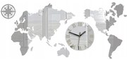 Zegar ścienny w stylu nowoczesnym akrylowy mapa 110 x 55 mirror okrągły