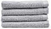 Szare bawełniane ręczniki szybkoschnące zestaw 4 szt. 30x30 cm Quick Dry – Catherine Lansfield