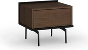 Szafka nocna Zenar z szufladą 50 cm - orzech elegant / czarny