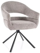 Krzesło z podłokietnikami BORGO ciemny beż obrotowe SIGNAL