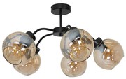 Lampa sufitowa SOFIA AMBER 5xE27, 5 kloszy, ramiona, kule