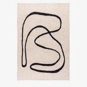 Dywan Prostokątny 205x310 Cm Z Bawełny Kloud Kremowa - Sklum