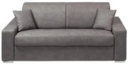 Kanapa 3-osobowa z ekspresowym mechanizmem rozkładania z tkaniny EMIR - Kolor: szary - Miejsce do spania: 140 cm - Materac 22 cm z pamięcią kształtu