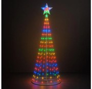 Świąteczna zewnętrzna dekoracja LED RGBW, ściemnialna, 4W/230V, 180 cm, IP44 + pilot zdalnego sterowania