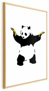 Plakat Panda with Guns 21x30 cm z ramą złotą bez marginesu ARTGEIST B