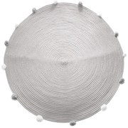 Dywan do pokoju dziecięcego z pomponami, Ø 90 cm