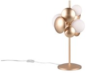 Lampa stołowa w biało-złotym kolorze ze szklanym kloszem (wys. 50 cm) Bubble – Trio Select