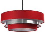 Czerwono-srebrna elegancka lampa wisząca nad stół - S458-Fina