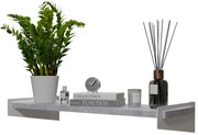 Wisząca półka na książki biały + beton A1-K01