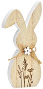 Wielkanocny drewniany zając FLORAL RABBIT 20 cm