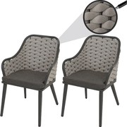 Krzesło ogrodowe MCW-O16 (zestaw 2 sztuk),  jasnoszary Poduszki ciemnoszary