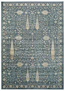 Niebieski dywan z wiskozy Universal Vintage Flowers, 160x230 cm