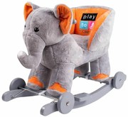 PlayTo Fotel bujany z melodią i kółkami Słonie