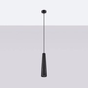 Lampa wisząca ELECTRA czarna betonowa SOLLUX LIGHTING