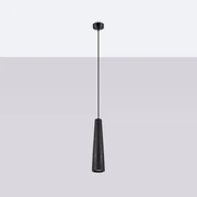 Lampa wisząca ELECTRA czarna betonowa SOLLUX  LIGHTING