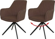 Krzesło do jadalni MCW-L79 (zestaw 2 sztuk),  brązowy