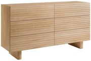 Komoda z 6 szufladami - MDF - Naturalny - LUDIMA