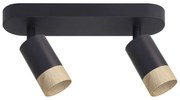 Czarno-naturalna lampa sufitowa z metalowym kloszem 34x5.5 cm Conti – Candellux Lighting