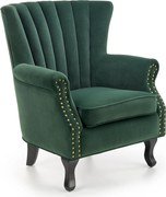 Welurowy fotel wypoczynkowy z pinezkami Titan