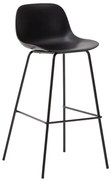Czarny hoker (wysokość siedziska 74 cm) Altea – Kave Home