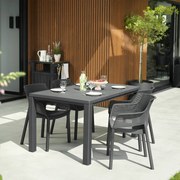 Stół ogrodowy Julie 147 x 90 cm grafitowy KETER