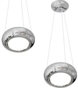 LAMPA WISZĄCA MERCURIO 12W LED, srebrny, pojedyncza, jeden klosz