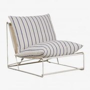 Moduł Centralny Do Modułowej Sofy Ogrodowej Amaro Kremowa Tapioca - Dark Blue - Sklum