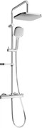 Mexen KX33 zestaw prysznicowy natynkowy z deszczownicą i baterią termostatyczną, chrom - 771503391-00