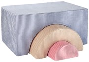 Niebieski sztruksowy piankowy plac zabaw 75x49x37 cm Rainbow Montessori – Wigiwama