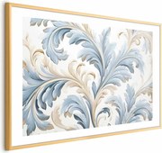 Plakat Barokowe pnącze 90x60 cm z ramą złotą z marginesem ARTGEIST B