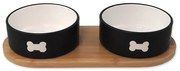 Zestaw ceramicznych misek dla psów ze stojakiem ø 13 cm Dog Fantasy – Plaček Pet Products