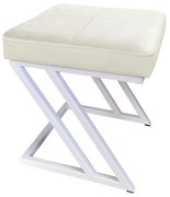 Pufa ZETA LOFT taboret podnóżek podstawa biała MG50