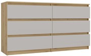 Stylowa komoda z szufladami kaszmir + dąb artisan K9-K20
