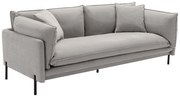Kanapa 3-osobowa z szarą tapicerką - CORFINO