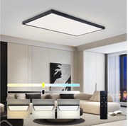 Brilagi-LED Ściemnialna oprawa łazienkowa FRAME SMART LED/96W/230V IP44 czarny+pilot