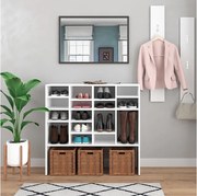 Szafka na buty biały 104x33x99 hermia