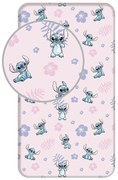 Bawełniane prześcieradło dziecięce z gumką 90x200 cm Lilo and Stitch – Jerry Fabrics