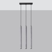 Lampa wisząca PASTELO 3L betonowa SOLLUX LIGHTING