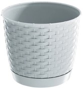 Doniczka plastikowa Ratolla Round biały, śr. 16,5 cm, śred. 16,5 cm