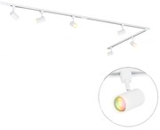 Inteligentny system oświetlenia szynowego z 6 reflektorami białymi, jednofazowy, 300 cm - Iconic Jeana
