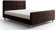 Brązowe nowoczesne łóżko tapicerowane 5 rozmiarów G6-N33