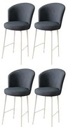 Zestaw krzeseł barowych Alte Anthracite and White, 4 szt., 4 szt.