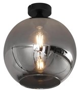 Plafon / Lampy sufitowe w stylu Art Deco czarny z przydymionym szkłem - Sandra ArtDeco Oswietlenie wewnetrzne